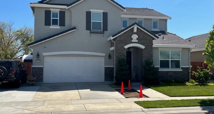 Grey Painted Stucco
